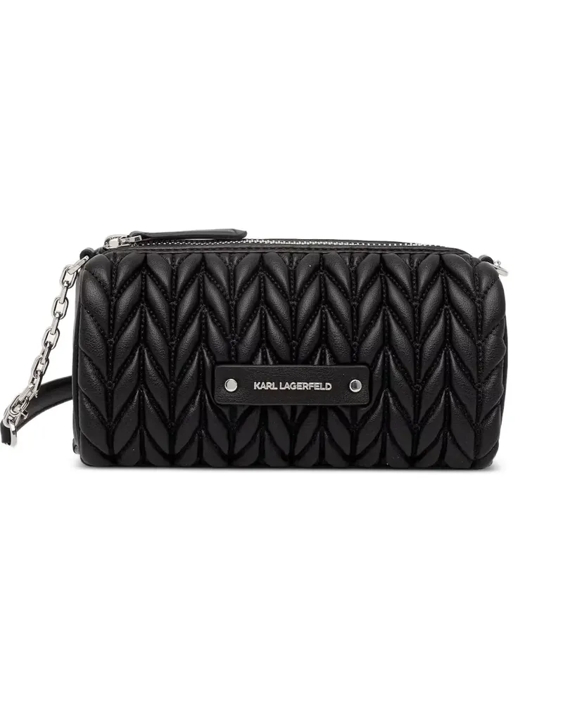 Karl Lagerfeld quilted leather shoulder bag - Schwarz Schwarz