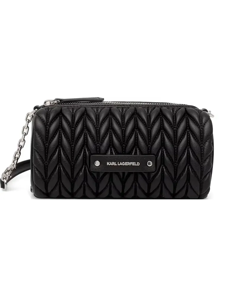 Karl Lagerfeld quilted leather shoulder bag - Schwarz Schwarz