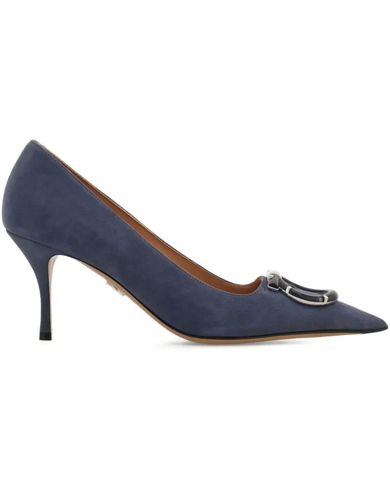 Ferragamo Pumps mit spitzer Kappe 70mm - Blau Blau