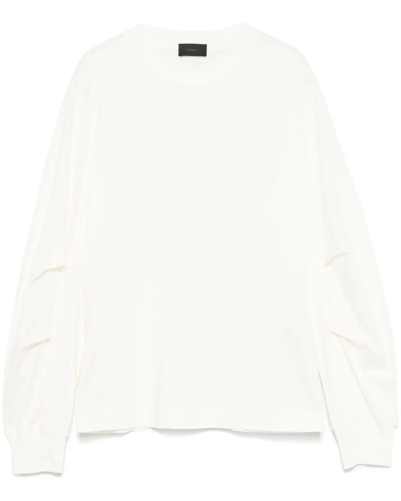 Moncler T-Shirt mit Logo-Patch - Weiß Weiß