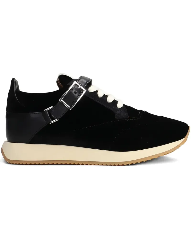 Giuseppe Zanotti Sneakers aus Samt mit Schnallenverschluss - Schwarz Schwarz