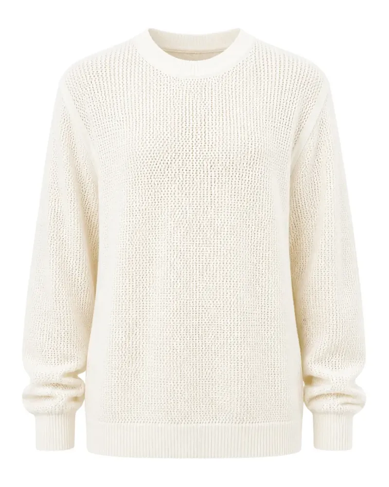 Kitsuné open-knit crew-neck sweater - Nude Nude