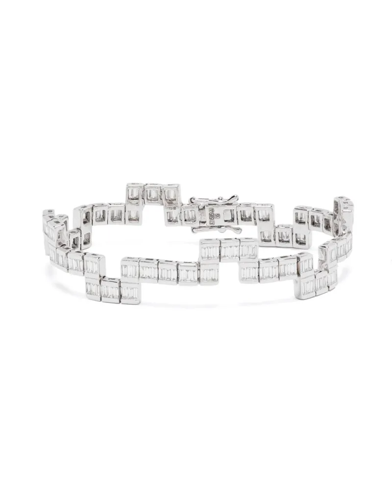 Kolours 14kt Creo Weißgoldarmband mit Diamanten - Silber Silber