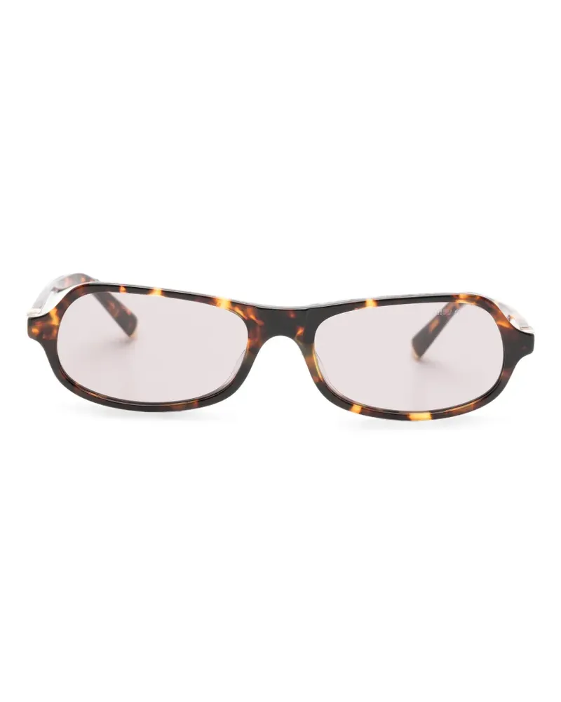 Miu Miu tortoiseshell-effect rectangle-frame sunglasses - Braun Braun