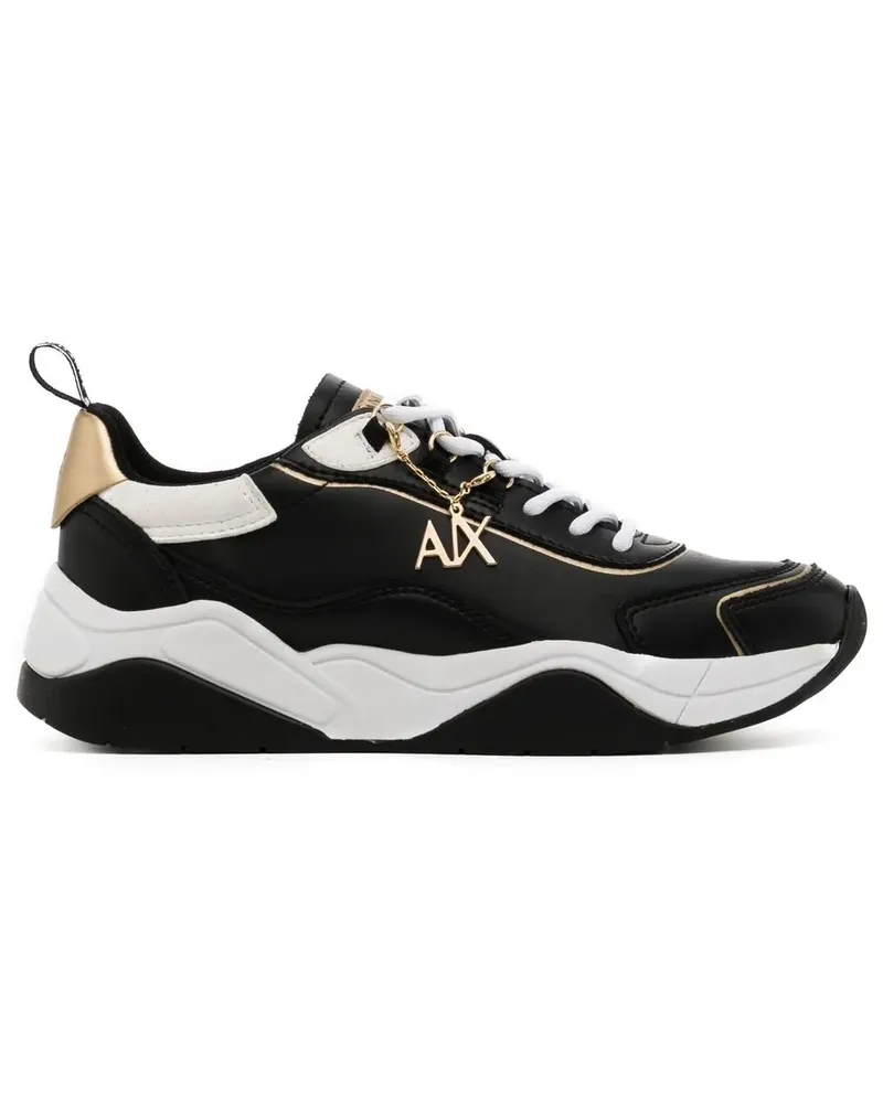 Armani Exchange Sneakers mit Logo - Schwarz Schwarz