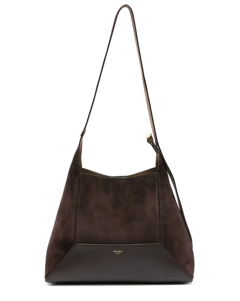 Jimmy Choo Mittelgroße Diamond Schultertasche - Braun Braun