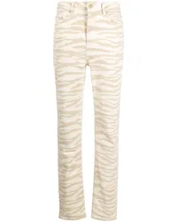 Ganni Swigy Jeans mit Print Nude