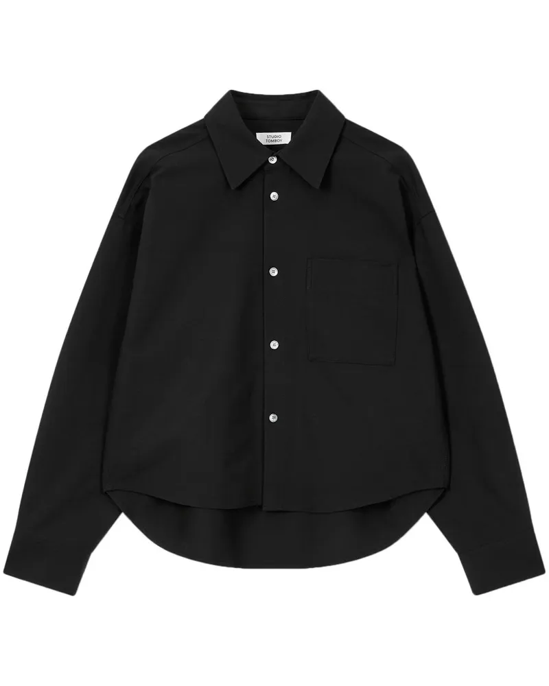 STUDIO TOMBOY Hemd mit einer Tasche - Schwarz Schwarz