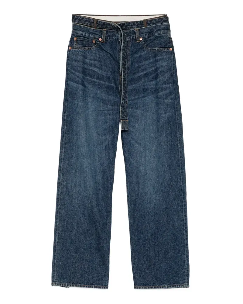 Sacai Jeans im Layering-Look - Blau Blau