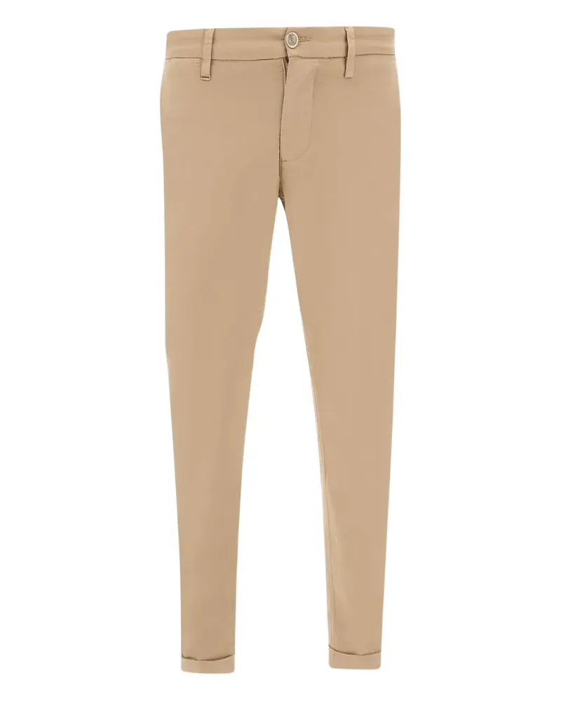 Re-HasH logo-patch button trousers - Nude Nude