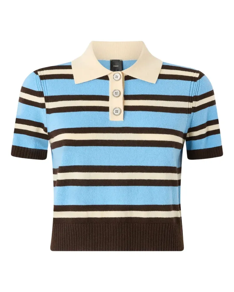 Pinko Poloshirt aus Wolle und Kaschmir - Blau Blau