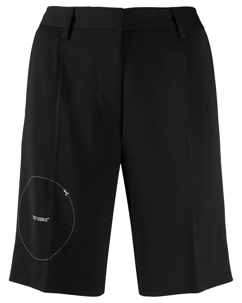 OFF-WHITE Shorts mit Stickerei - Schwarz Schwarz