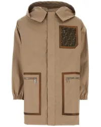 Fendi Parka mit Monogrammmuster Braun