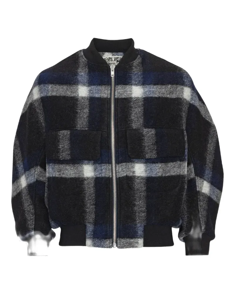 Henrik Vibskov Karierte Merry Bomberjacke - Schwarz Schwarz