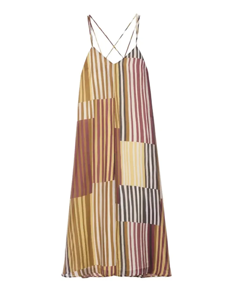 ottod’Ame striped patchwork dress - Nude Nude
