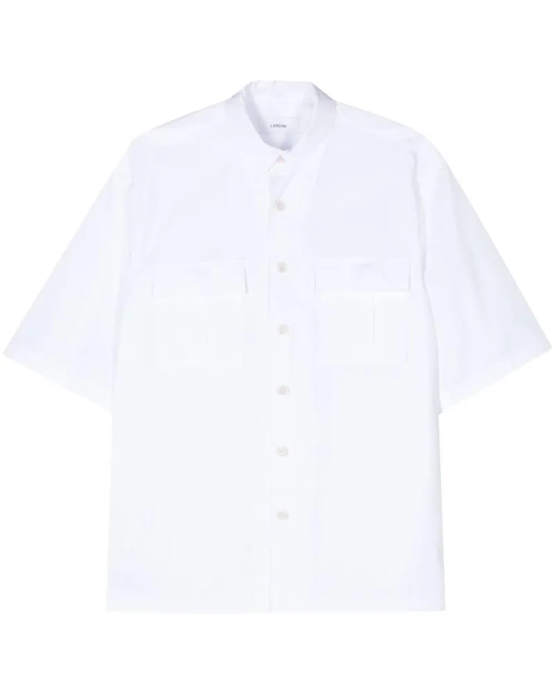 LARDINI Popeline-Hemd Weiß