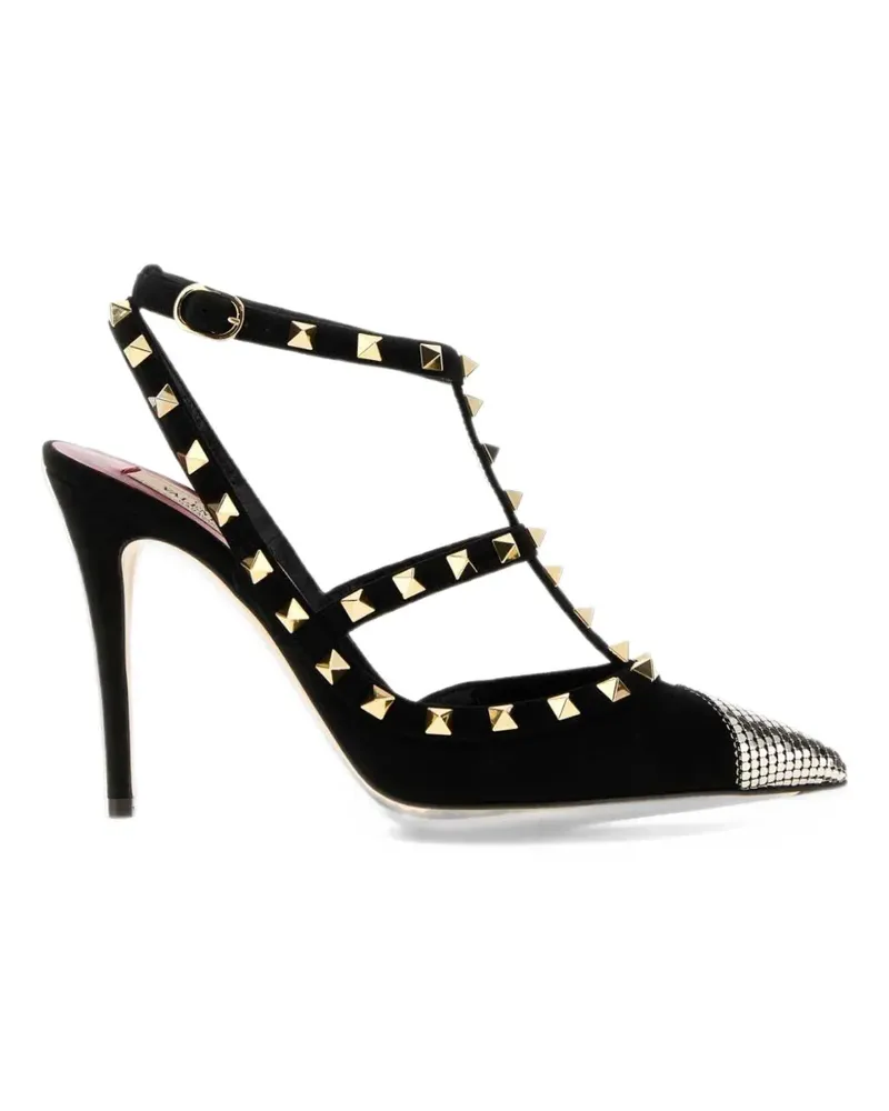 Valentino Garavani Rockstud Pumps mit Netzspitze - Schwarz Schwarz