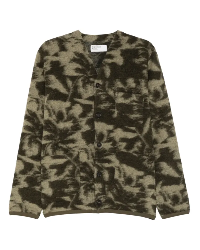 Universal Works Cardigan aus Studio-Fleece - Grün Grün