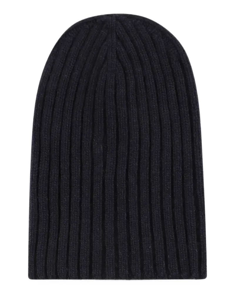 ARAGONA ribbed-knit cashmere beanie hat - Blau Blau
