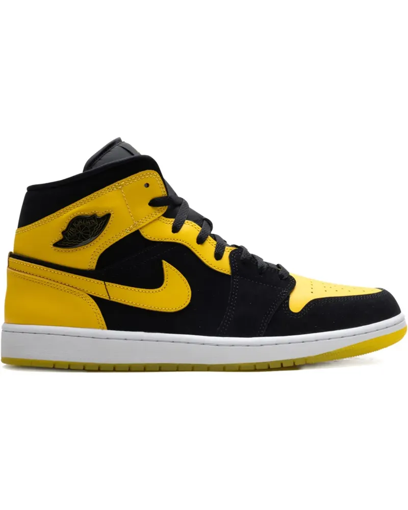 Jordan Air  1 Mid "Black/White/Varsity Maize" Sneakers - Gelb Gelb