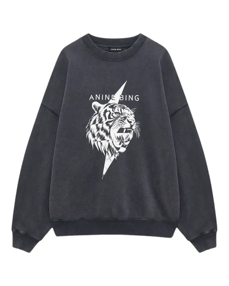 Anine Bing Miles tiger-print sweatshirt - Grau Grau