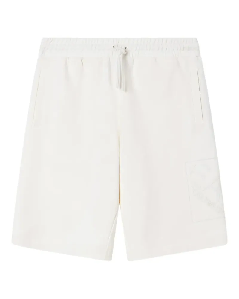 EA7 logo-patch drawstring shorts - Nude Nude