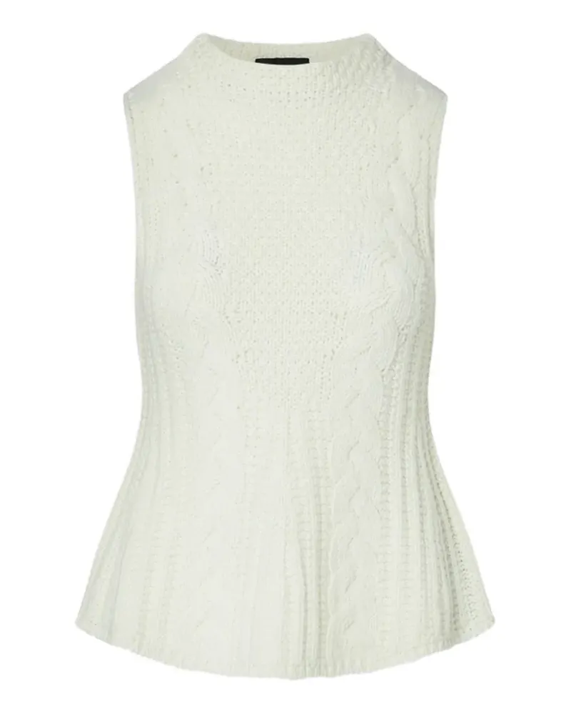 Liu Jo cable-knit peplum top - Weiß Weiß