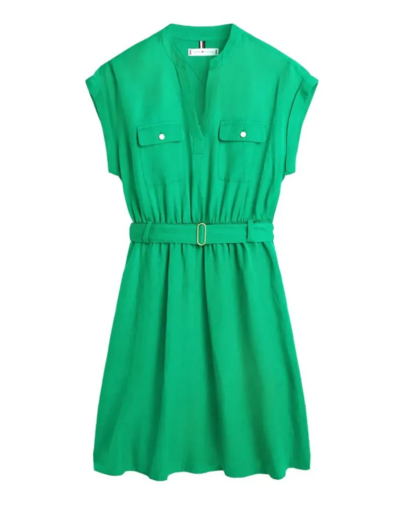 Tommy Hilfiger belted midi dress - Grün Grün