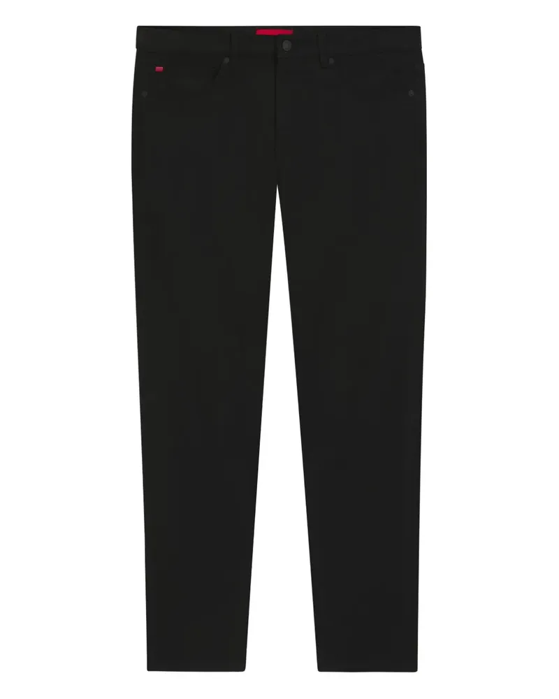 HUGO BOSS Jeans mit Logo-Schild - Schwarz Schwarz