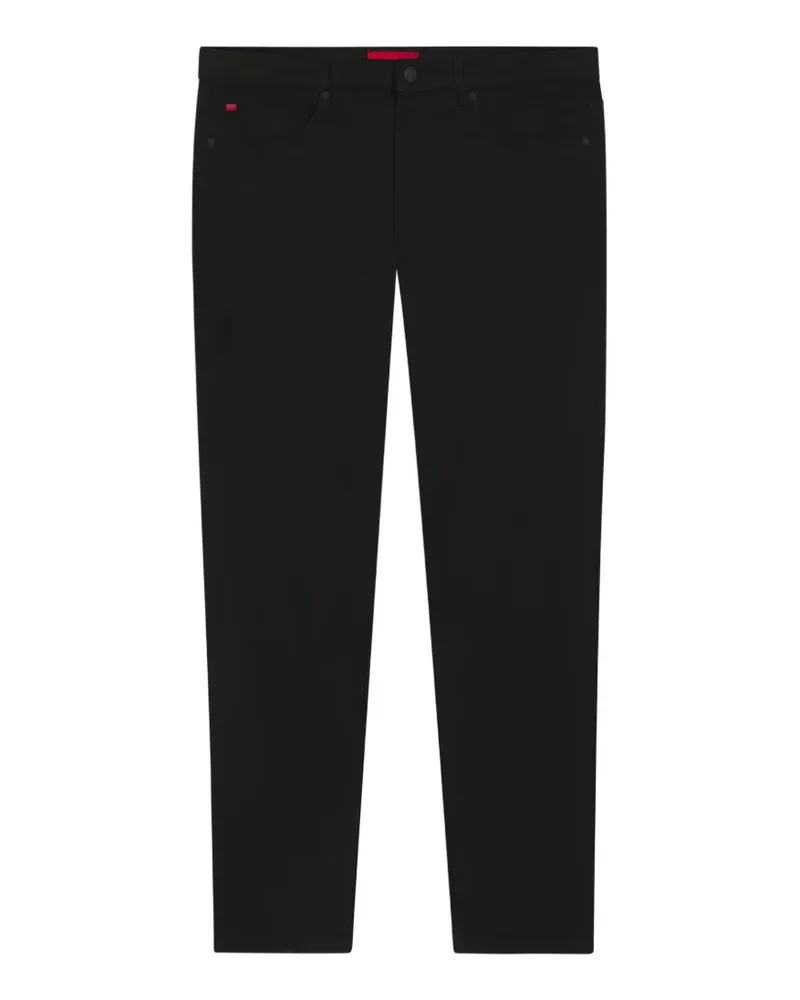 HUGO BOSS Jeans mit Logo-Schild - Schwarz Schwarz