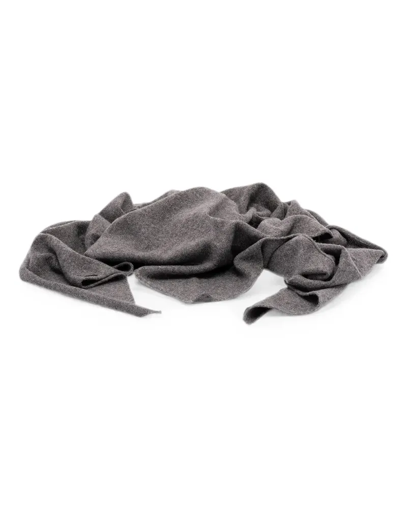 Brunello Cucinelli Monili-embellished cashmere scarf - Grau Grau