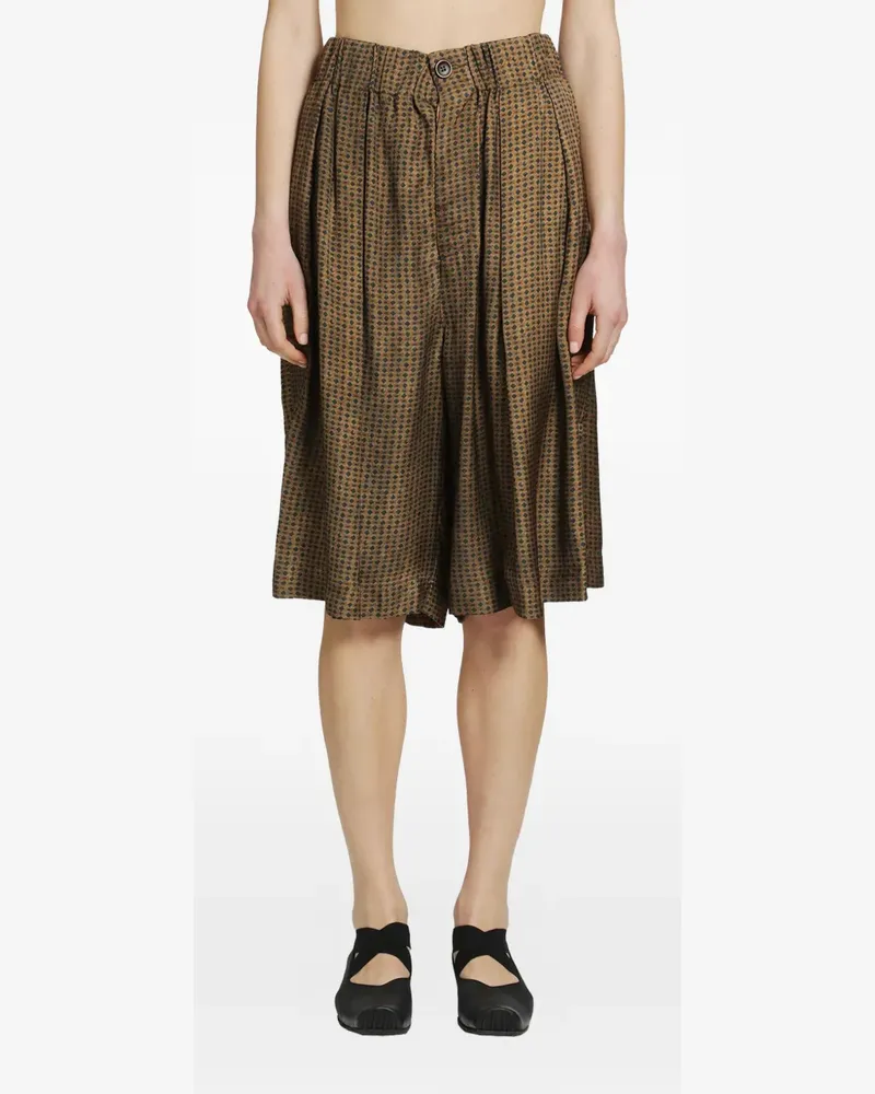 Uma Wang patterned trousers - Braun Braun