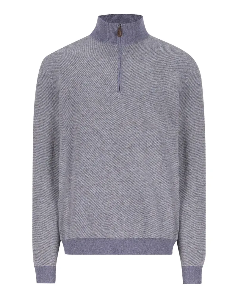 Loro Piana half-zip cashmere sweater - Blau Blau