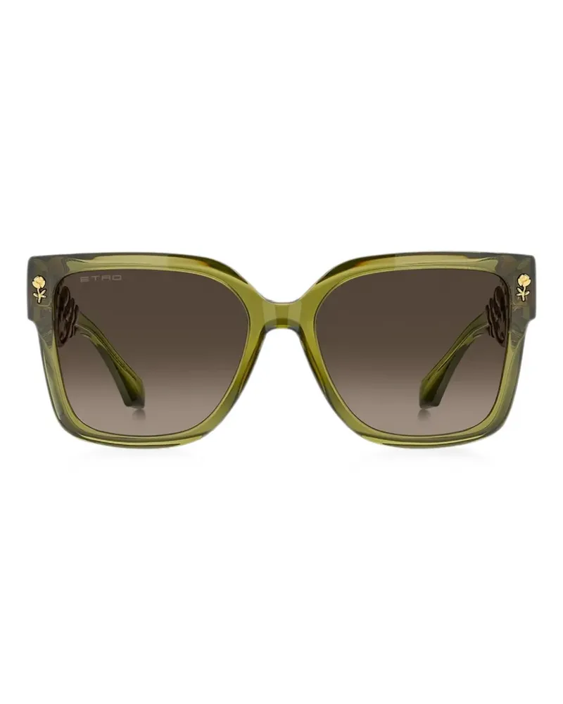 Etro square-frame Paisley-patterned sunglasses - Grün Grün