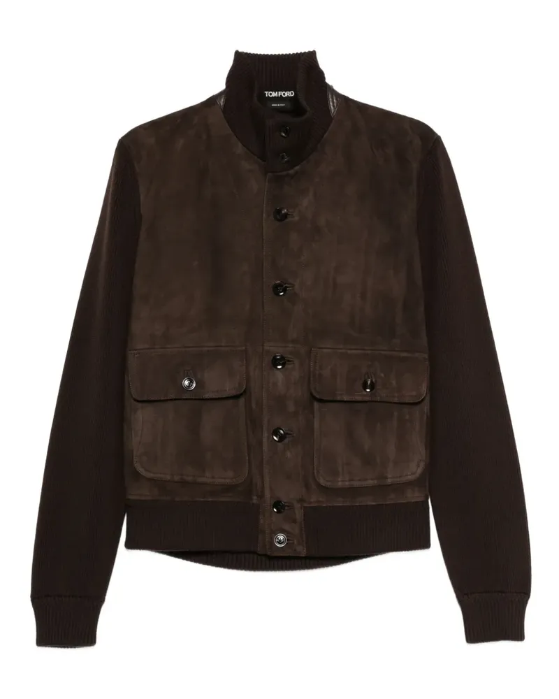 Tom Ford Jacke mit gestrickten Ärmeln - Braun Braun