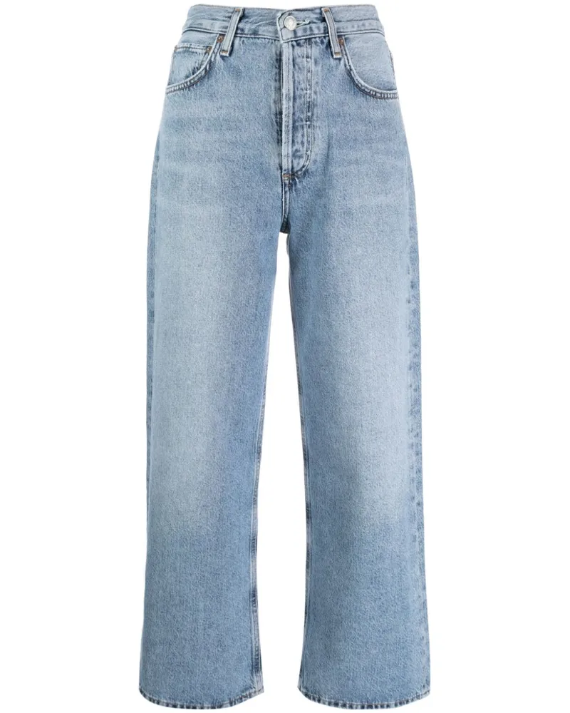 AGOLDE Ren Jean Cropped-Jeans mit hohem Bund - Blau Blau