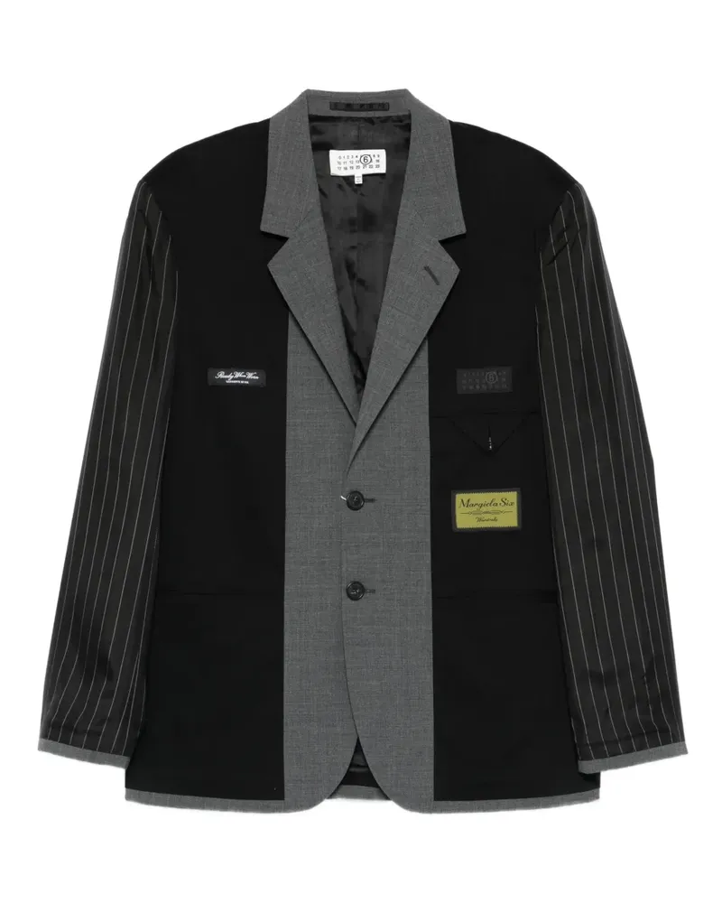 Maison Margiela Sakko mit Nadelstreifen - Schwarz Schwarz