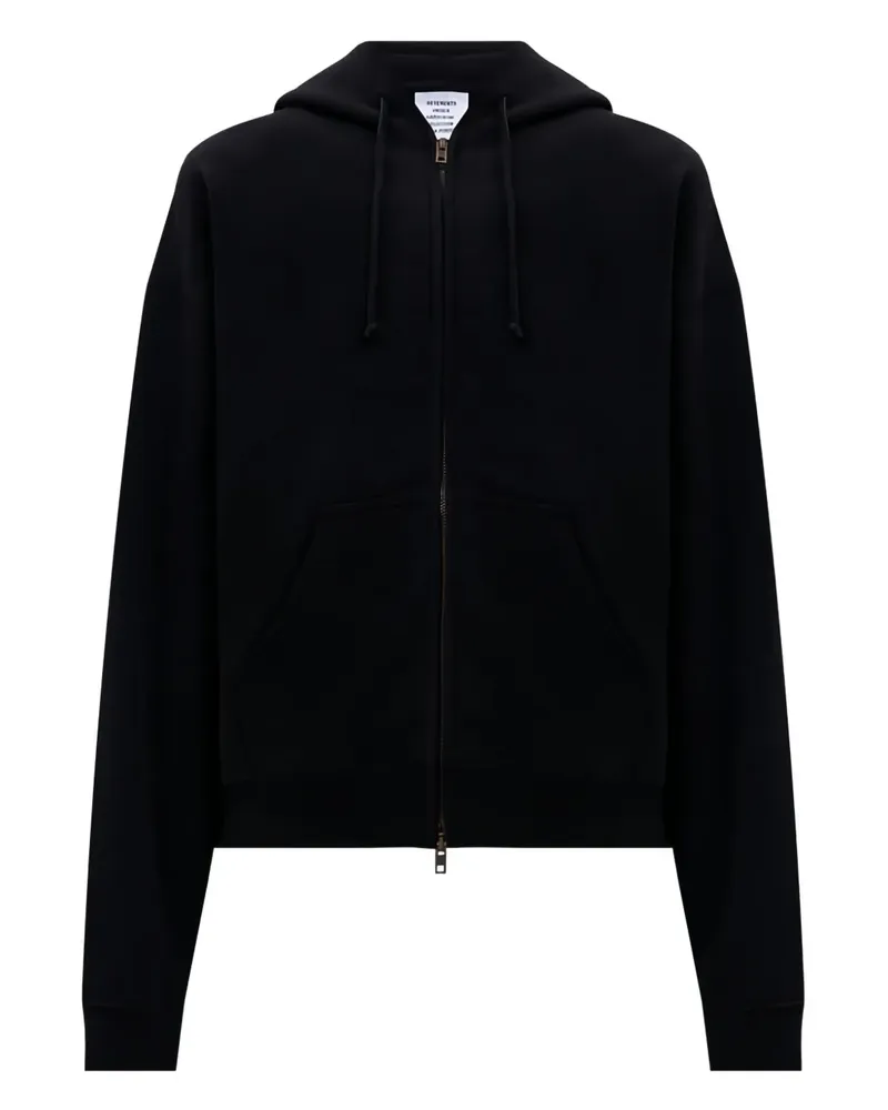 VETEMENTS Kapuzenjacke mit Reißverschluss - Schwarz Schwarz