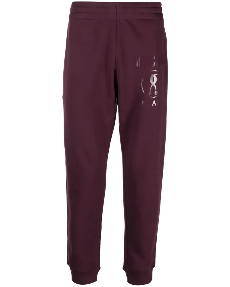 Moschino Jogginghose mit Logo-Print - Rot Rot
