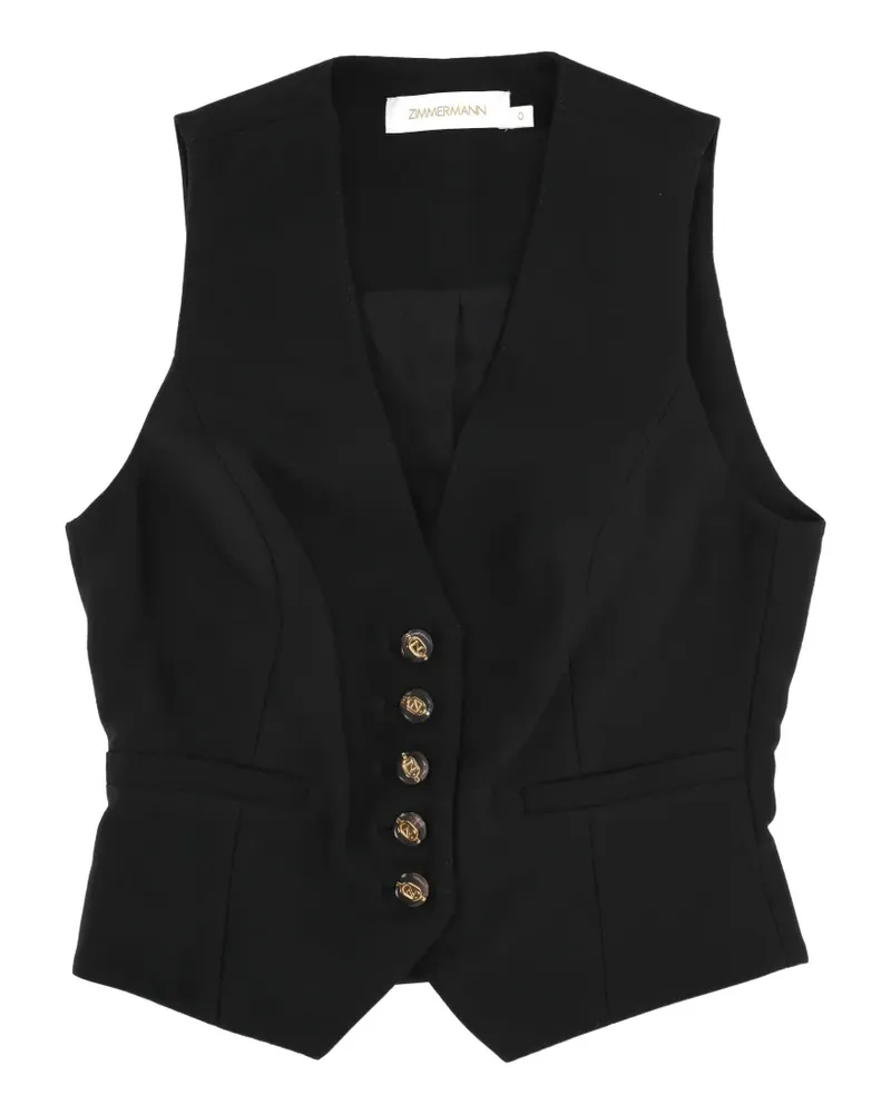 Zimmermann button-up waistcoat - Schwarz Schwarz
