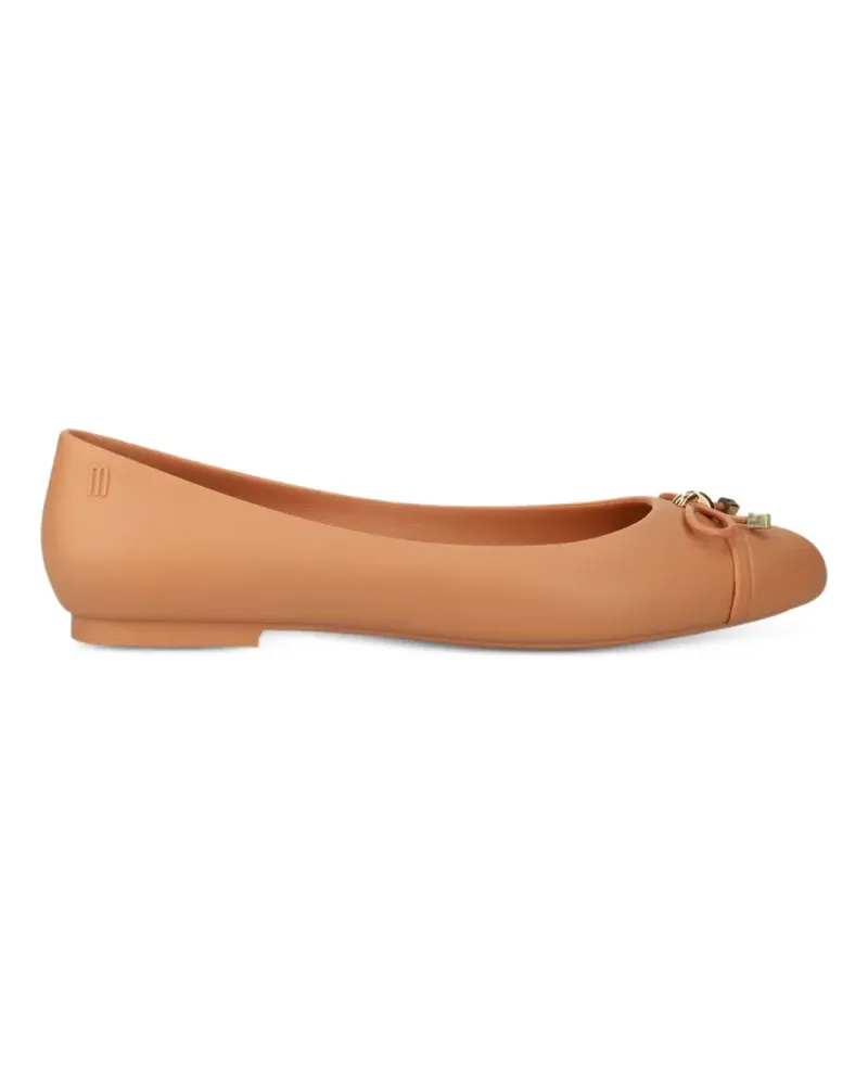 Melissa Doll bow-detail ballet flats - Orange Orange