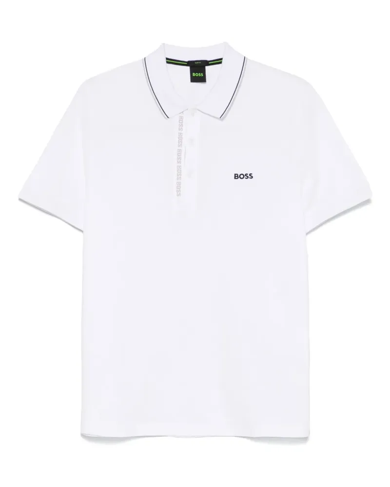 HUGO BOSS Poloshirt mit Logo-Stickerei - Weiß Weiß