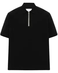 Sacai Poloshirt mit Reißverschluss Schwarz