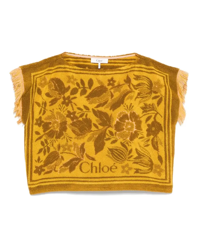 Chloé Jacquard-Oberteil mit U-Boot-Ausschnitt - Gelb Gelb