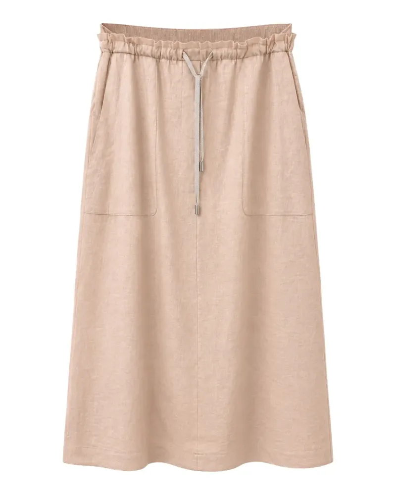Gran Sasso drawstring elasticated-waist skirt - Nude Nude