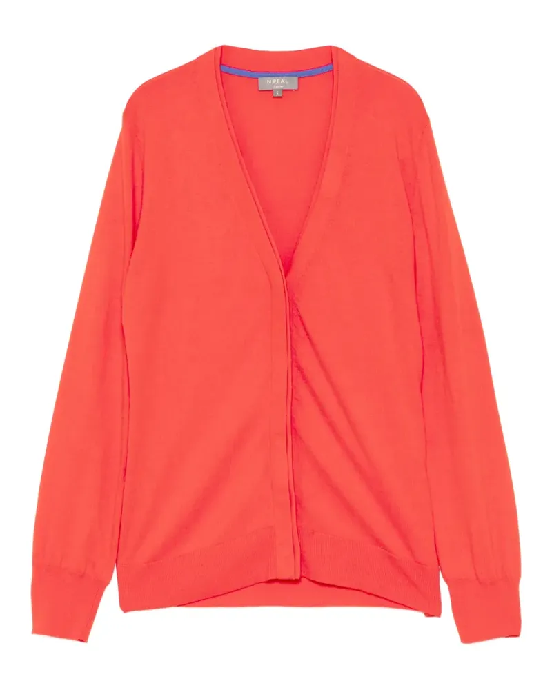 N.Peal Cardigan mit V-Ausschnitt - Rot Rot