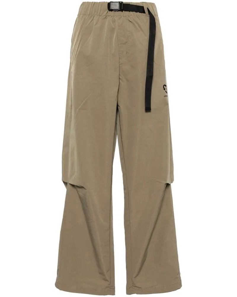 Ground Zero Gegurtete Cargohose mit geradem Bein - Braun Braun