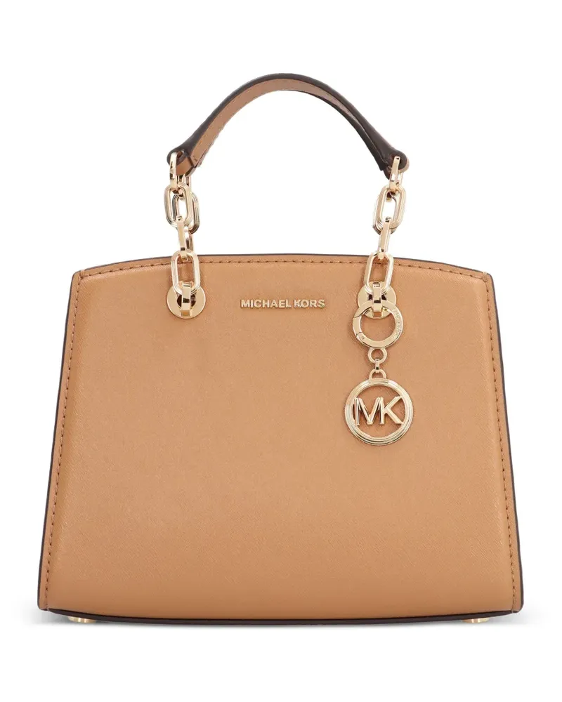 Michael Kors Mittelgroße Cynthia Strukturierte Tote Bag - Braun Braun