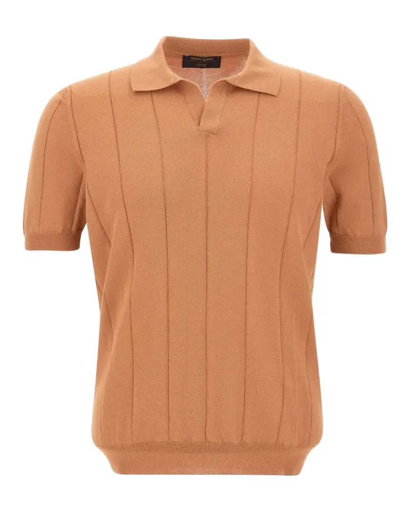 Gran Sasso Tennis M/M Skipper ribbed-knit t5-shirt - Orange Orange