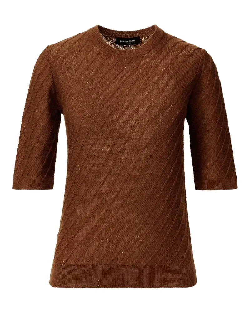 Fabiana Filippi Pullover mit Pailletten - Braun Braun